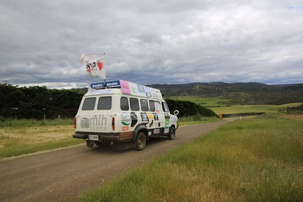 Bash Car driving along remote track