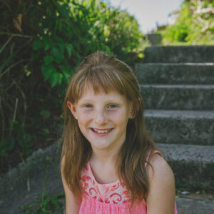 Wig recipient happy in her new wig